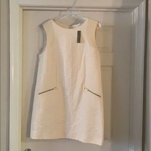 NWT J crew cream shift dress
